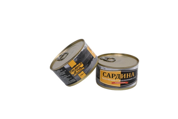 Сардина балтийская с добавлением масла Рыбацкая Артель 230 г | Зображення 1