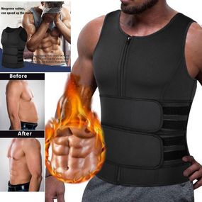 Жилет для спалювання жиру та корекції фігури – чоловічий Body Shaper, чорний XL