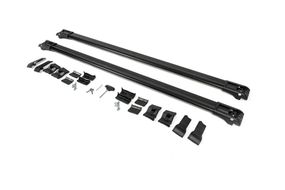Перемички на рейлінги під ключ (2 шт) Чорний для Skoda Octavia II A5 2006-2010рр