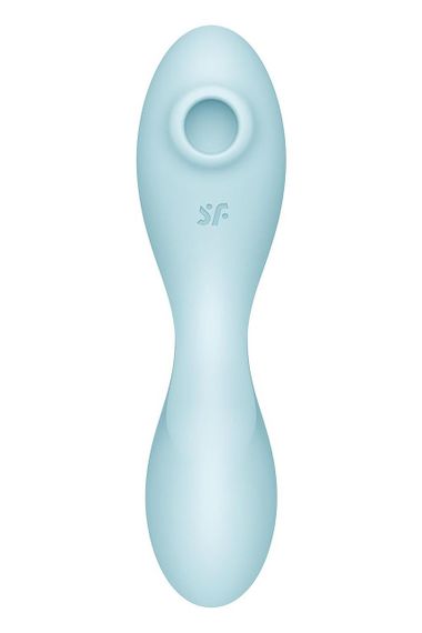 Вакуумний смарт-стимулятор із вібрацією Satisfyer Curvy Trinity 5 (Blue), керування зі смартфона Sex Aura | Зображення 1