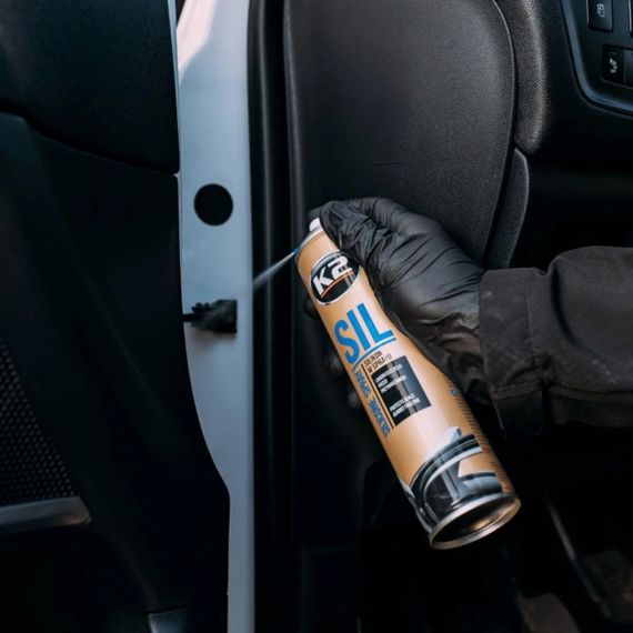Мастило для гуми та пластику K2 Sil Aero рідке силіконове прозоре аерозоль 300 мл (K6331) | Зображення 1