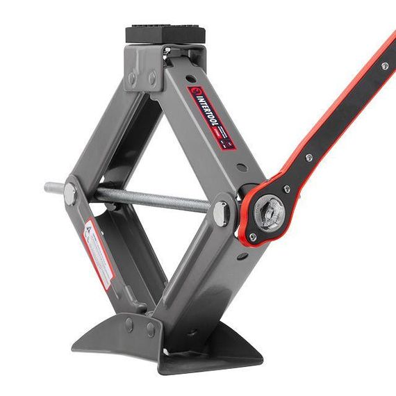 Домкрат механічний ромбоподібний 2т. з тріскачкою, гумовий упор., 110-400 мм INTERTOOL GT0185 | Зображення 4