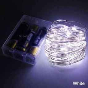Гірлянда 100LED 10м на батарейках Холодний білий