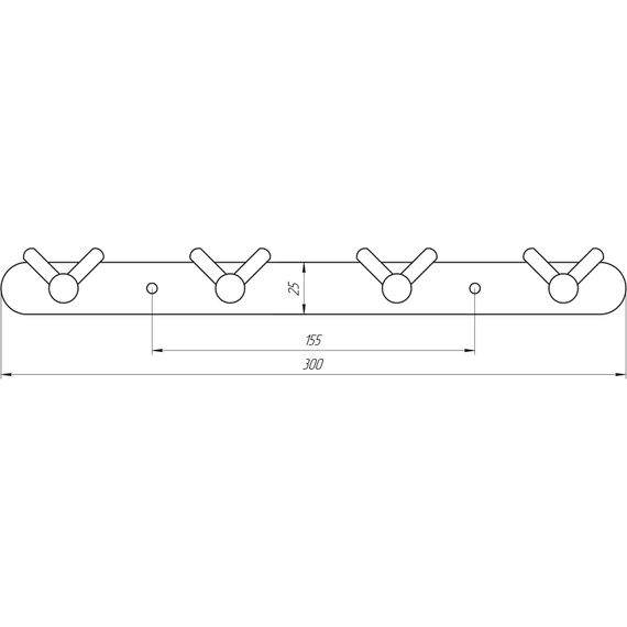 Планка з гачками Globus Lux BS8435-4 | Зображення 1