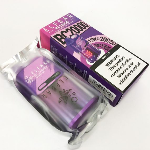 Elf Bar BC20000 смак Виноград (Grape Ice) | Зображення 2