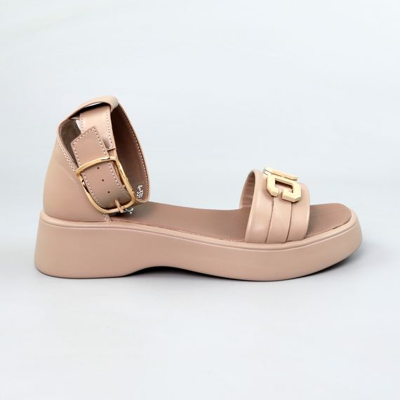 Босоніжки жіночі шкіряні 589186 Бежеві 36 37 38 39 40 41