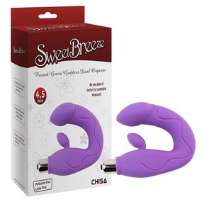 Вібратор подвійної стимуляції Chisa Sweet Breeze для точки G та клітора, фіолетовий Sex Aura