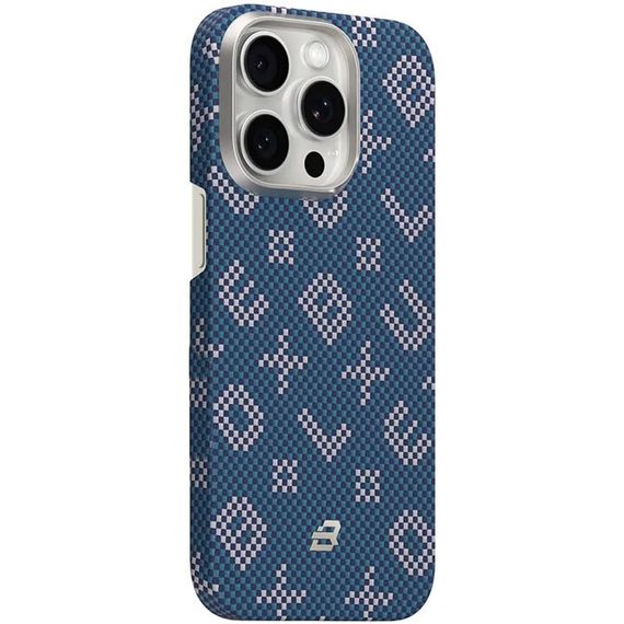 TPU+PC чохол Blueo Gilded Tactile Woven with MagSafe для Apple iPhone 15 Pro (6.1") Blue