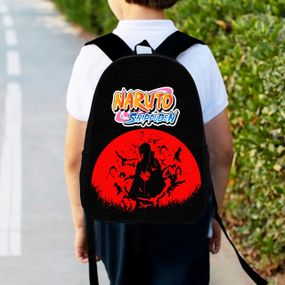 Рюкзак дитячий Аніме Наруто Учіха, 34х27см, міський ранець для хлопчика з принтом (00337)