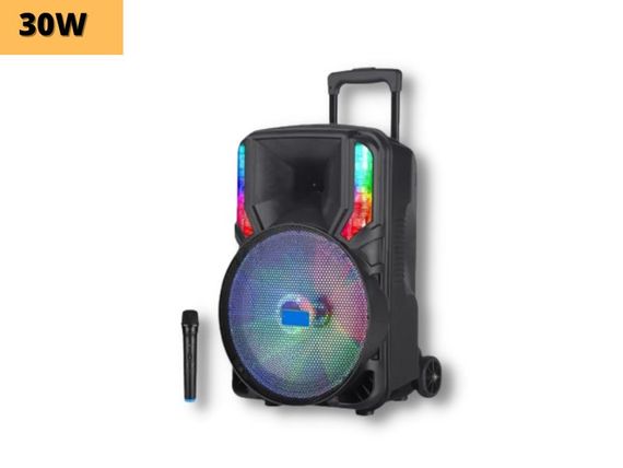 Портативна колонка бумбокс XPRO GZ-612 валіза 30Вт, USB, SD, FM радіо, Bluetooth, 1 мікрофон, ДК (MER-15679) | Зображення 1