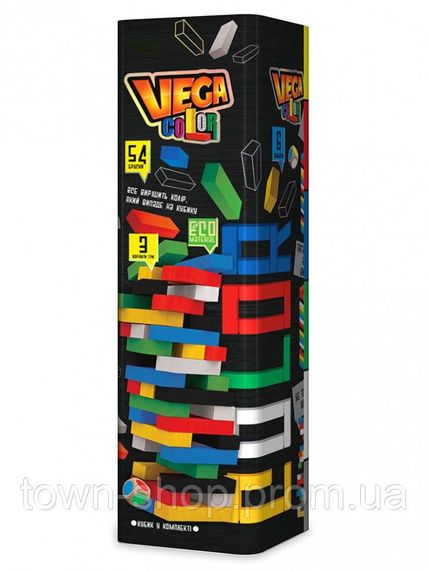 Детская настольная игра Дженга "VEGA COLOR " GVC-01U разноцветная