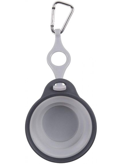 Миска дорожня складана Dexas Travel Cup with Bottle Holder & Carabiner, 240 мл, сіра | Зображення 1