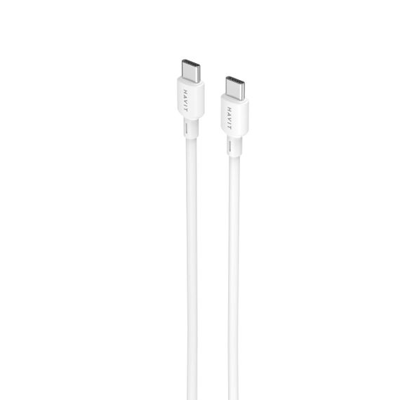 Кабель USB-C - USB-C HAVIT CBX310 PD60W 3A 2м White | Зображення 1