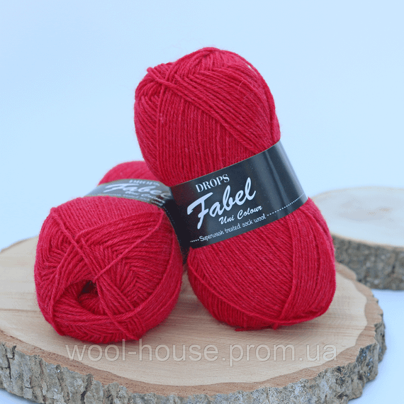 Шкарпеткова пряжа Drops Fabel - Uni print, 106 Red