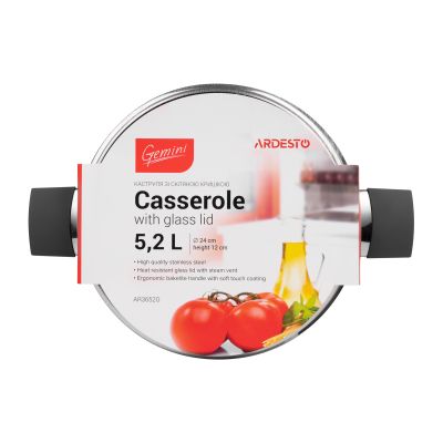 Кастрюля Ardesto Gemini с бакелитовыми ручками 5,2 л (AR3652G) | Зображення 3