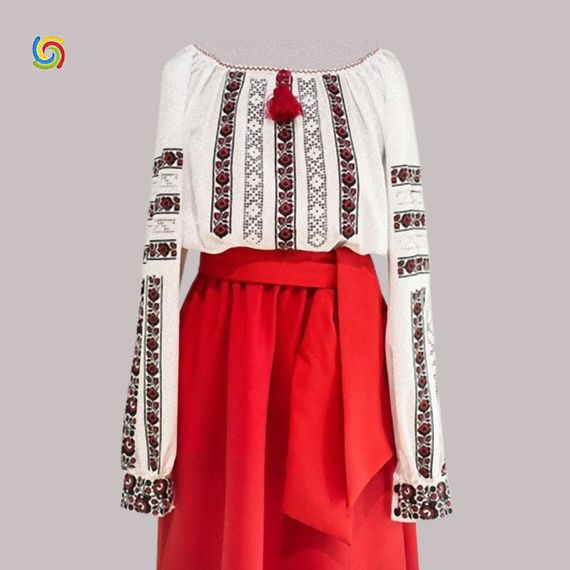 Рубашка Украинская вышиванка 291714 цвет белый размер 5XL