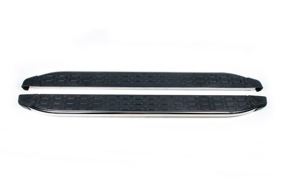 Боковые пороги BlackLine (2 шт, алюминий) Короткая база для Ford Custom 2013-2024 гг | Зображення 1