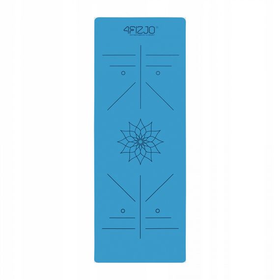 Килимок (мат) спортивний 4FIZJO PU 183 x 68 x 0.4 см для йоги та фітнесу 4FJ0588 Blue (P-5907739319555) | Зображення 1