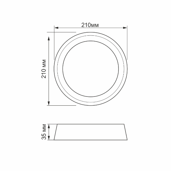 LED Світильник накладний круглий 24W 5000К 180-250V 210*35мм TL-BHR20-245 Titanum | Зображення 4