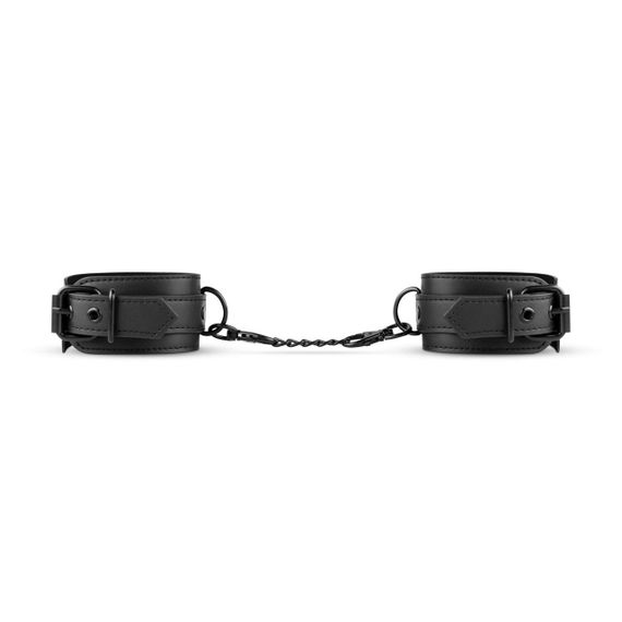 Наручники Bedroom Fantasies: Faux Leather Handcuffs One Size, чорні Sex Aura | Зображення 2