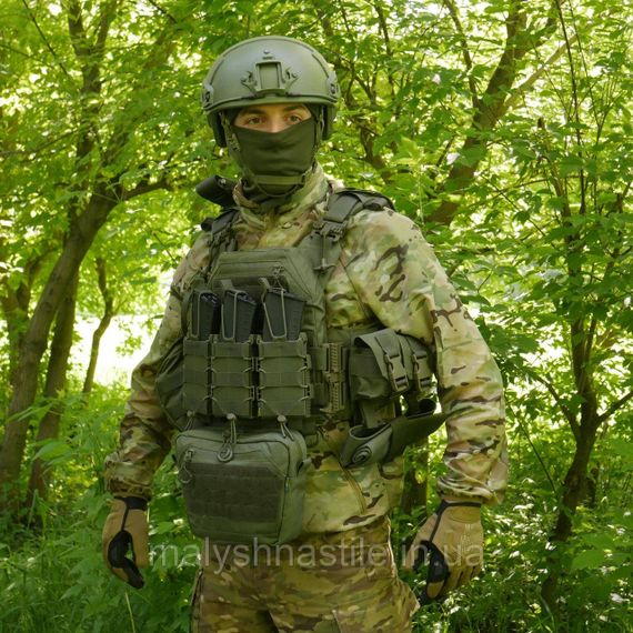Плитоноска швидкоскидна KIBORG GEN II +8 підсумків хакі | Зображення 9