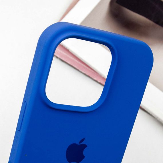 Чехол Silicone Case Full Protective (AA) для Apple iPhone 16 Pro Max (6.9") Синий / Capri Blue | Зображення 4