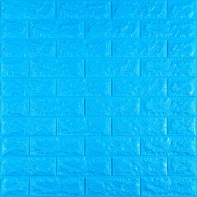 3D панель самоклеюча 700х770х7мм цегла Синій (003-7) SW-00000060