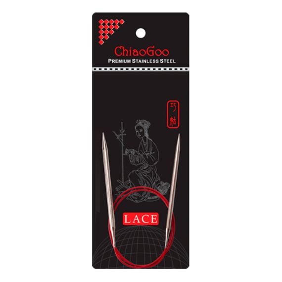 Спиці ChiaoGoo Red Lace кругові, 40 см (4 мм)