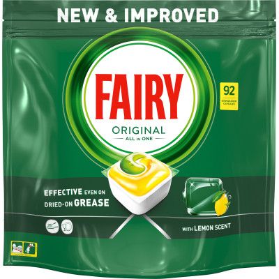 Таблетки для посудомоечных машин Fairy Original All in One Lemon 92 шт. (8006540726945) | Зображення 1