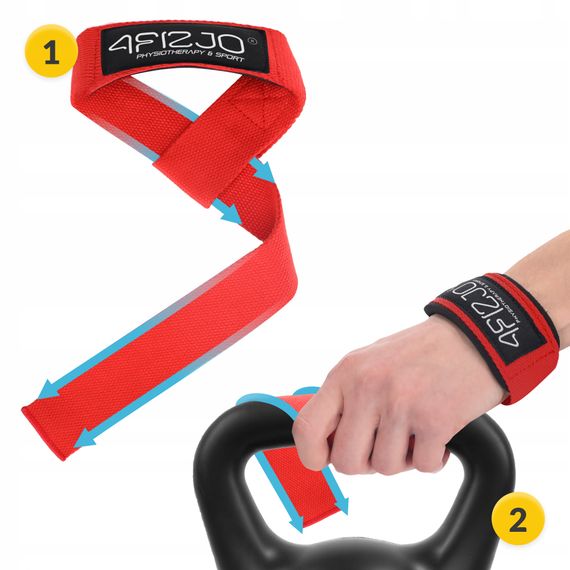 Лямки для станової тяги 4FIZJO Deadlift Straps Red (P-5905973402286) | Зображення 6