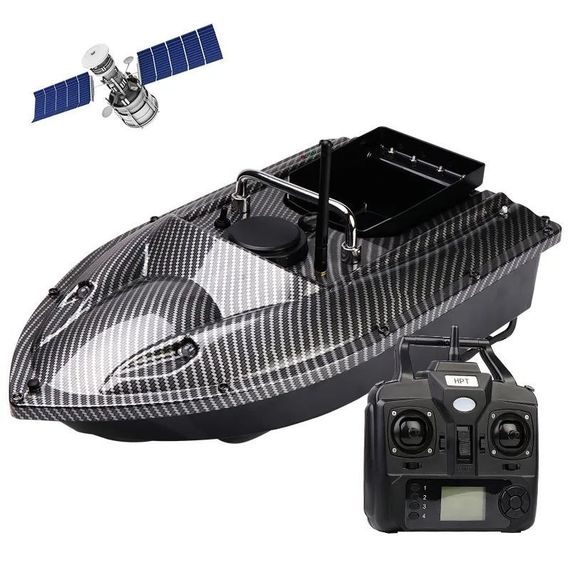 Кораблик для прикорму GPS Автопілот Підсвітка 16 точок памёяты Flytec (Fishgang C118 Carbon)