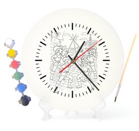 Детский набор для творчества часы-раскраска  Д’Артаньян и три мушкетёра (по мотивам книги Александра Дюма) 30 см (Г0002)