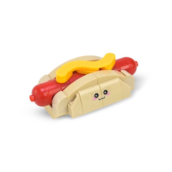 Конструктор детский "Western fast food: Hot Dog Bun" 1024A-2, пластик, 75 деталей | Зображення 1