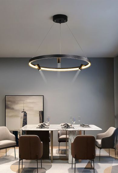 Люстра світлодіодна підвісна LED світильник для квартири на стелю лед 26828 Чорний 35-180х80х80 см.