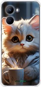 Чохол на Realme C33 Білий кіт "5646sp-2870-2448"