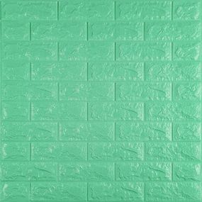 3D панель самоклеюча цегла М'ятний 700х770х7мм (012-7) SW-00000050