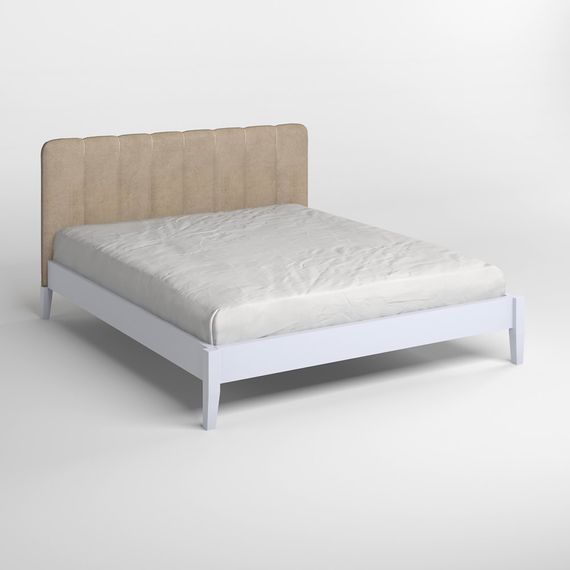 Односпальне дерев'яне ліжко Mebigrand Лондон ДК Сіро-блакитний (S2010R80B)/Аляска 23 (Бежевий) Б1 70х190 см (MBG-6893) | Зображення 1