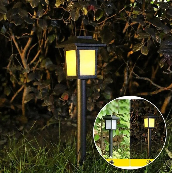 Садовый фонарь на солнечной батарее Квадрат LED 26 см 6 WW Белый теплый | Зображення 1