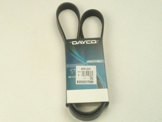 Ремінь генератора струмковий ГАЗЕЛЬ (без ГУР), DAYCO (6PK1230) (406-1308020-14) | Зображення 1