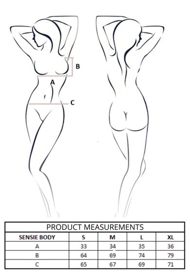 Боді Passion SENSIE BODY navy blue XL Sex Aura | Зображення 7