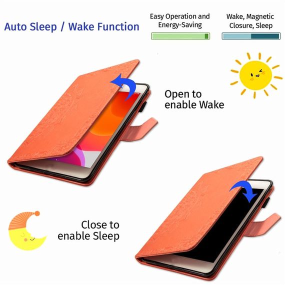 Кожаный чехол Art Case с визитницей для Samsung Galaxy Tab S7+ Оранжевый | Зображення 3