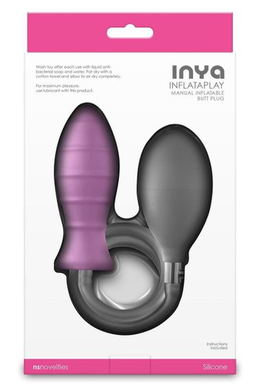 Анальная пробка NS Novelties Inya с накачкой, розовая sexstyle | Зображення 3