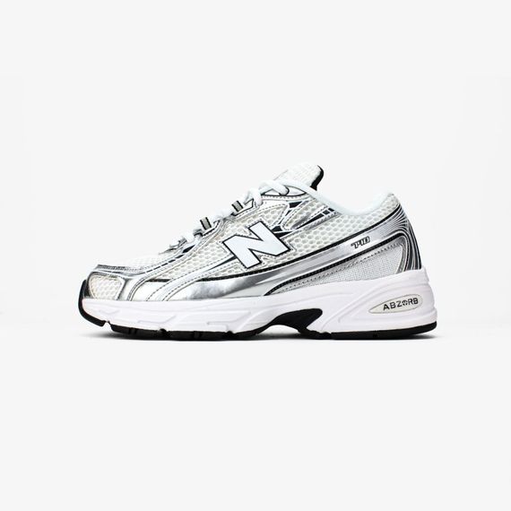 Кросівки весна літо New Balance сітка білий/сріблястий/чорний | Зображення 3