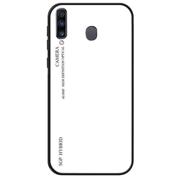 Чохол-бампер Primolux Gradient Glass для Samsung Galaxy M30 2019 (SM-M305) - White | Зображення 1