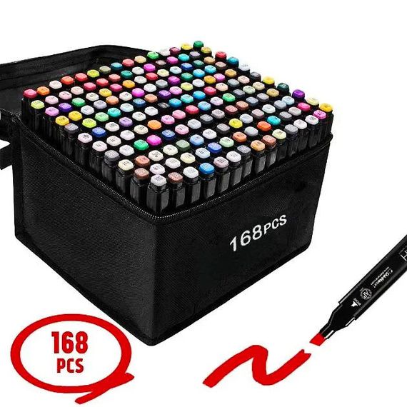 Маркеры sketchmarker для рисования, Фломастеры в сумочке, Художественные маркеры для скетчей KO-26 | Зображення 8