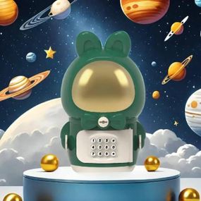 Копилка сейф электронная с замком Space Rabbit Piggy Зеленая
