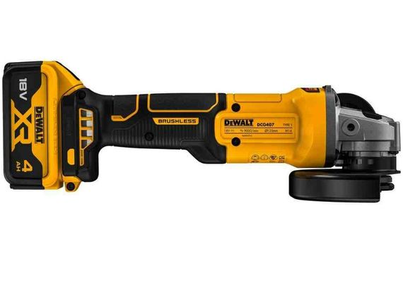 Шліфмашина кутова-болгарка DeWALT акумуляторна безщіткова з АКБ та ЗП DCG407M2T | Зображення 2