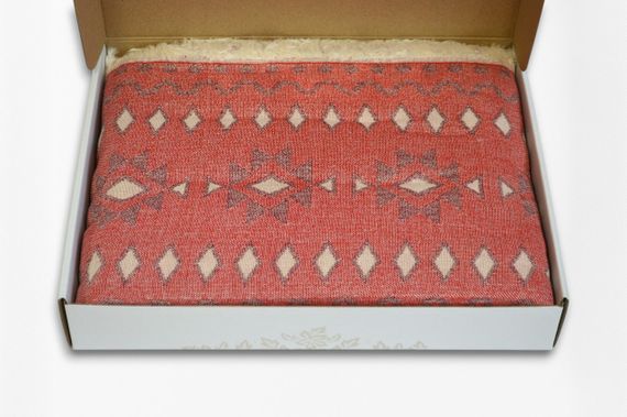 Муслінове покривало Kayra 210x250 см MP4, Червоний | Зображення 7