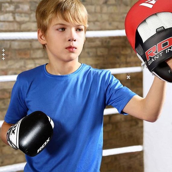 Боксерські рукавиці RDX 4B Robo Kids Blue/Black 6 унцій (капа в комплекті) | Зображення 6