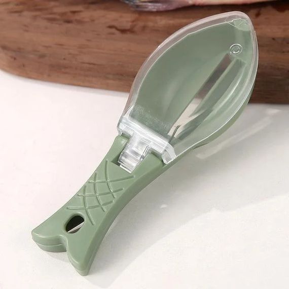 Рибочистка Fish Scale Scraper with Cover з контейнером для луски | Зображення 5